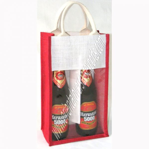 design and buy your own custom printed two bottle wine bags with cotton handles online at factory prices