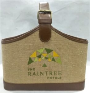 luxury hamper bag with embroidery