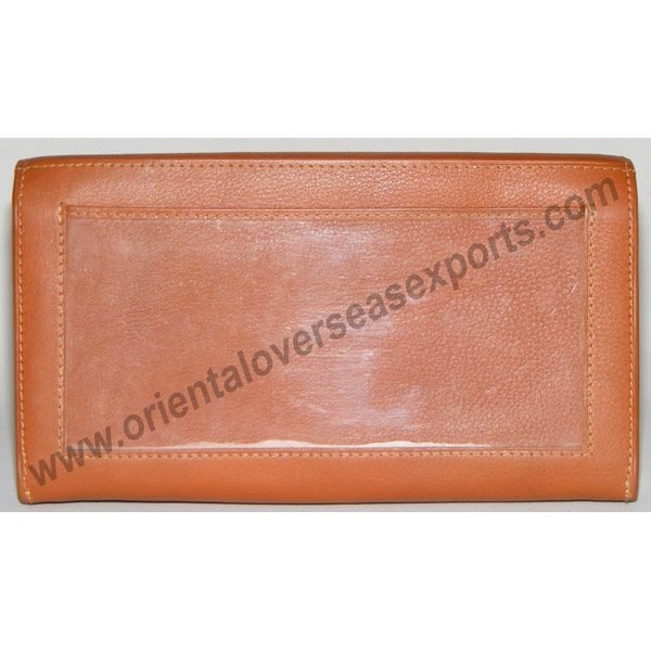 back look of real leather waiters purse