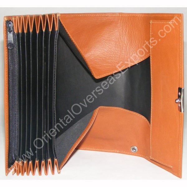 open look of leather waiters purse