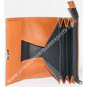 open look of leather waiters purse