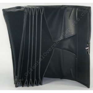 design and buy custom embossed leather waiters purse with multiple currency slots online