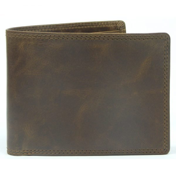 RFID protected leather credit card wallet