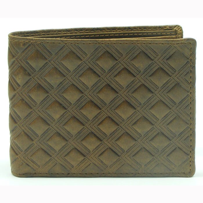 embossed leather wallet