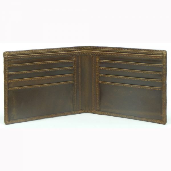 embossed leather wallet