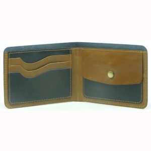 leather credit card wallet with coin pocket