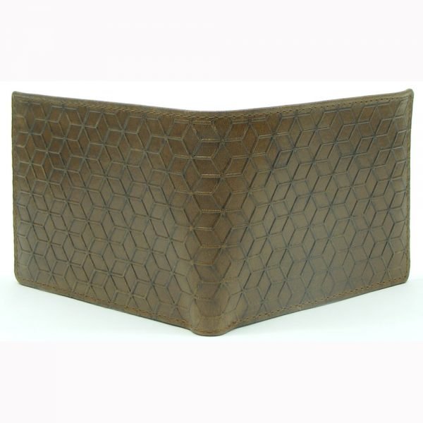 embossed leather wallet for men