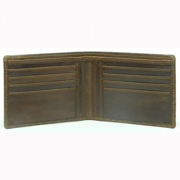 embossed leather wallet for men