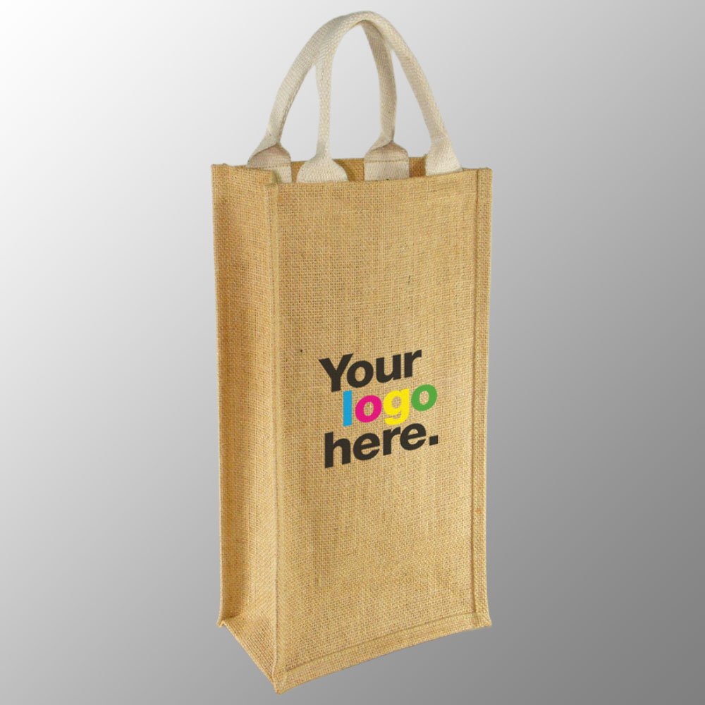2 Bottle Jute Bag by Oriental