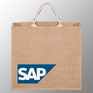 Jute Bag With Cotton Web Handles.