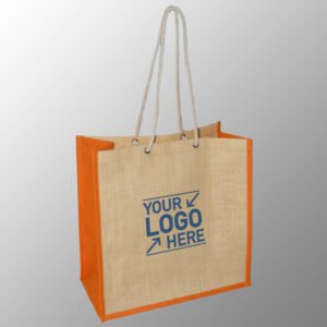 Custom Printed Jute Bag made from Laminated AZO free dyed Jute fabric