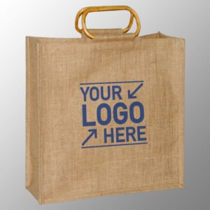 Jute Bag with Cane Handles