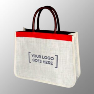 Jute Bag With Leather Handles