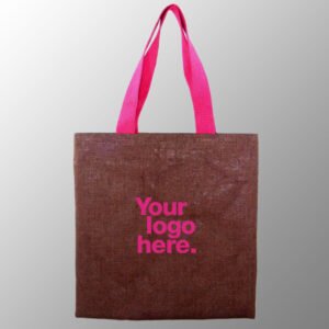 laminated jute tote bag