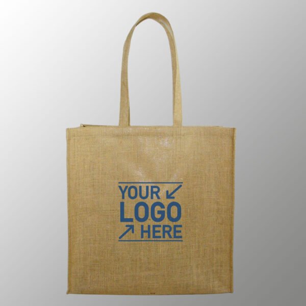 design and buy your own custom printed laminated large jute bag with handles