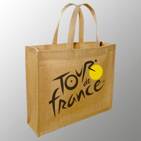 design and buy custom printed laminated jute bag with handles