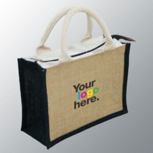 Medium Jute Bag With Zipper