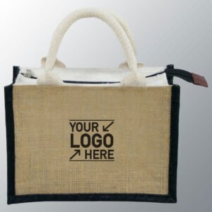 Medium Jute Bag with Zipper