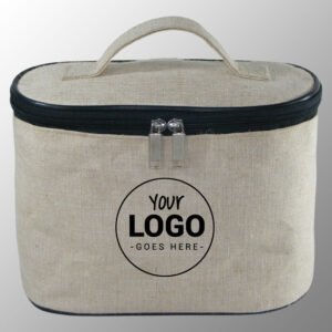 Jute Cotton Vanity Bag made from Natural Jute Cotton along with Luxury Satin Lining Inside