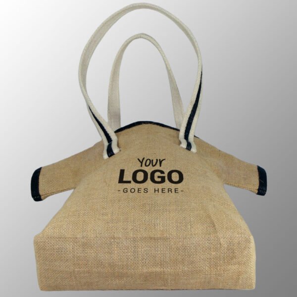 T-Shirt shaped Jute Bag With long Shoulder Handles