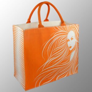 Elegant Looking Printed Jute Cotton (Juco) bag with cotton handles.