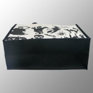 Halloween Jute Cotton Bag made from Dyed Jute Cotton Fabric with Long Lasting lamination inside