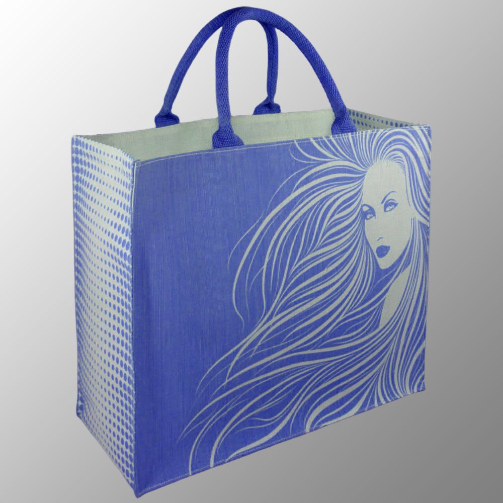 Printed Jute Cotton Bag