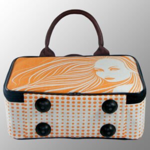 Printed Jute Cotton Suitcase