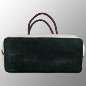 Jute Bag With Leather Handles