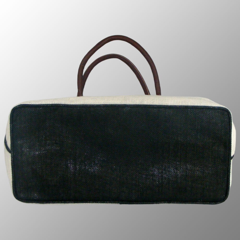 Jute Bag With Leather Handles