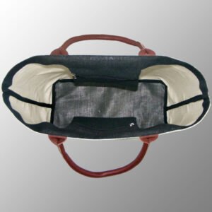Jute Bag With Leather Handles