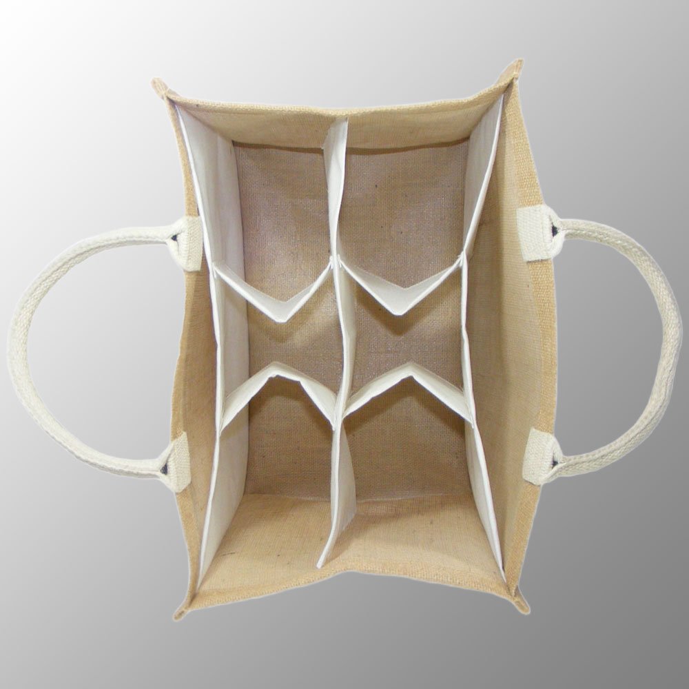6 Bottle Jute Bag