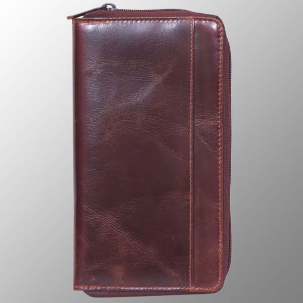 design and buy custom embossed real VT leather purse with multiple card and currency slots online