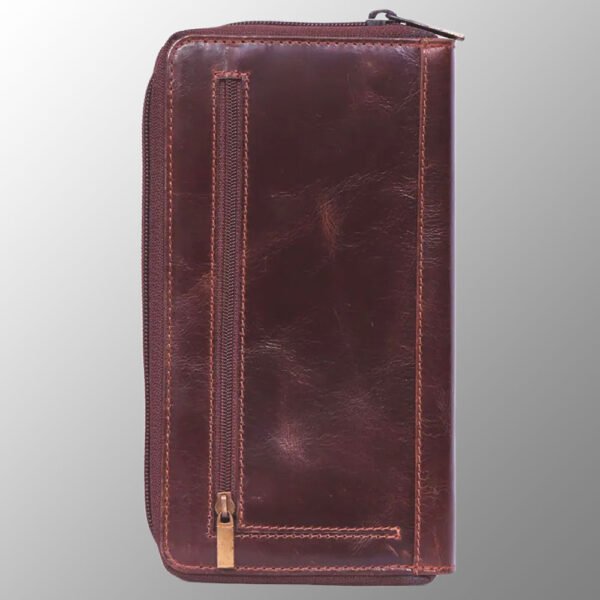 design and buy custom embossed real VT leather purse with multiple card and currency slots online