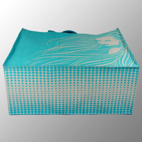 Elegant Looking Printed Jute Cotton (Juco) bag with cotton handles.