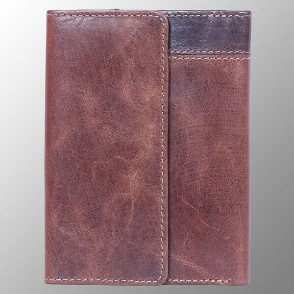 custom embossed Crunch Leather Wallet with multiple card and currency slots