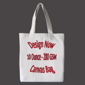 10 Ounce - 280 GSM natural canvas tote bag