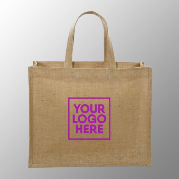 design and buy custom printed laminated jute bag with handles