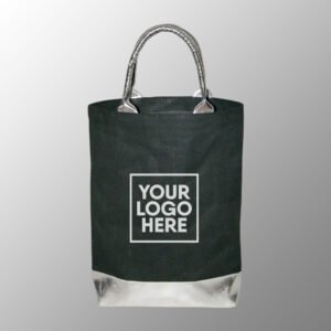 Jute Bag With PVC Leather Handles