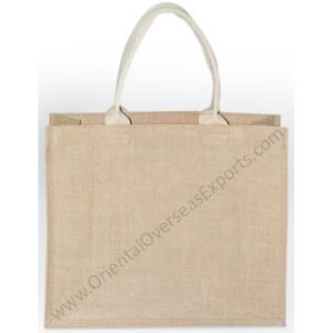jute bag with cotton web handles