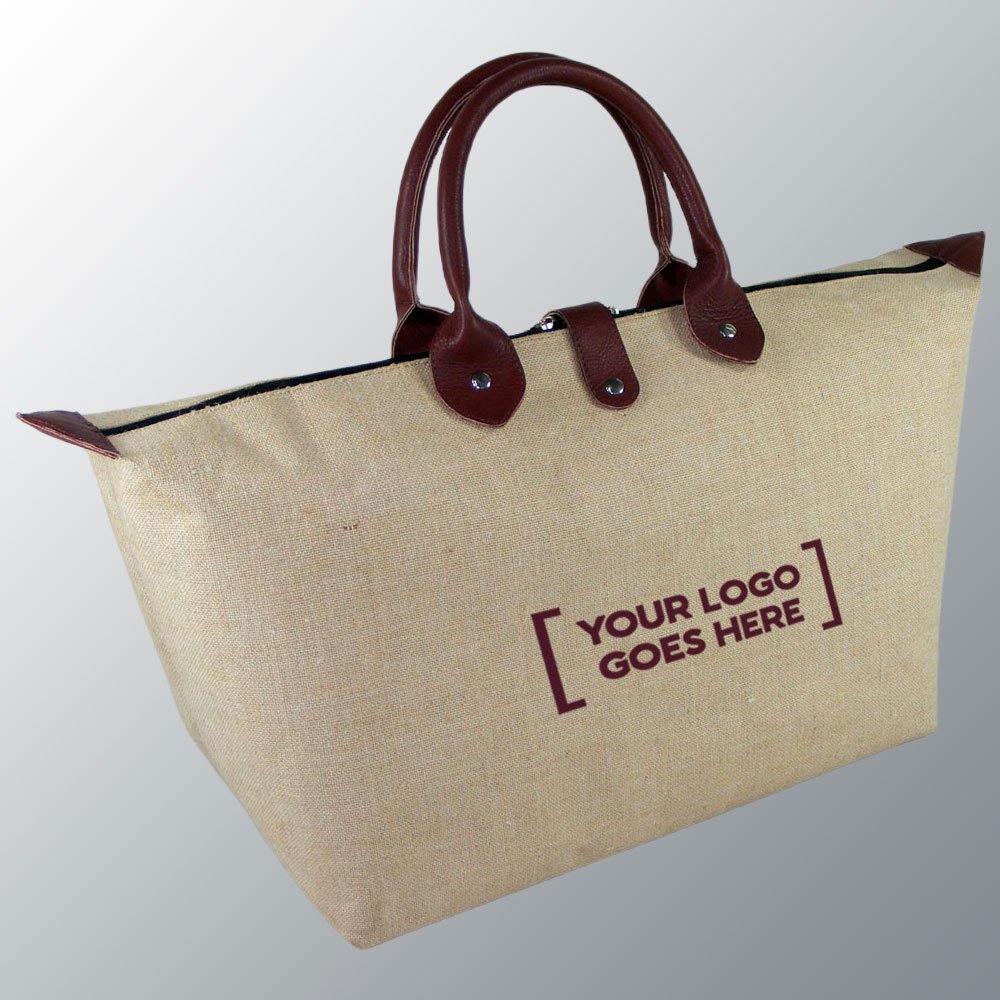 Juco Bag with leather handles