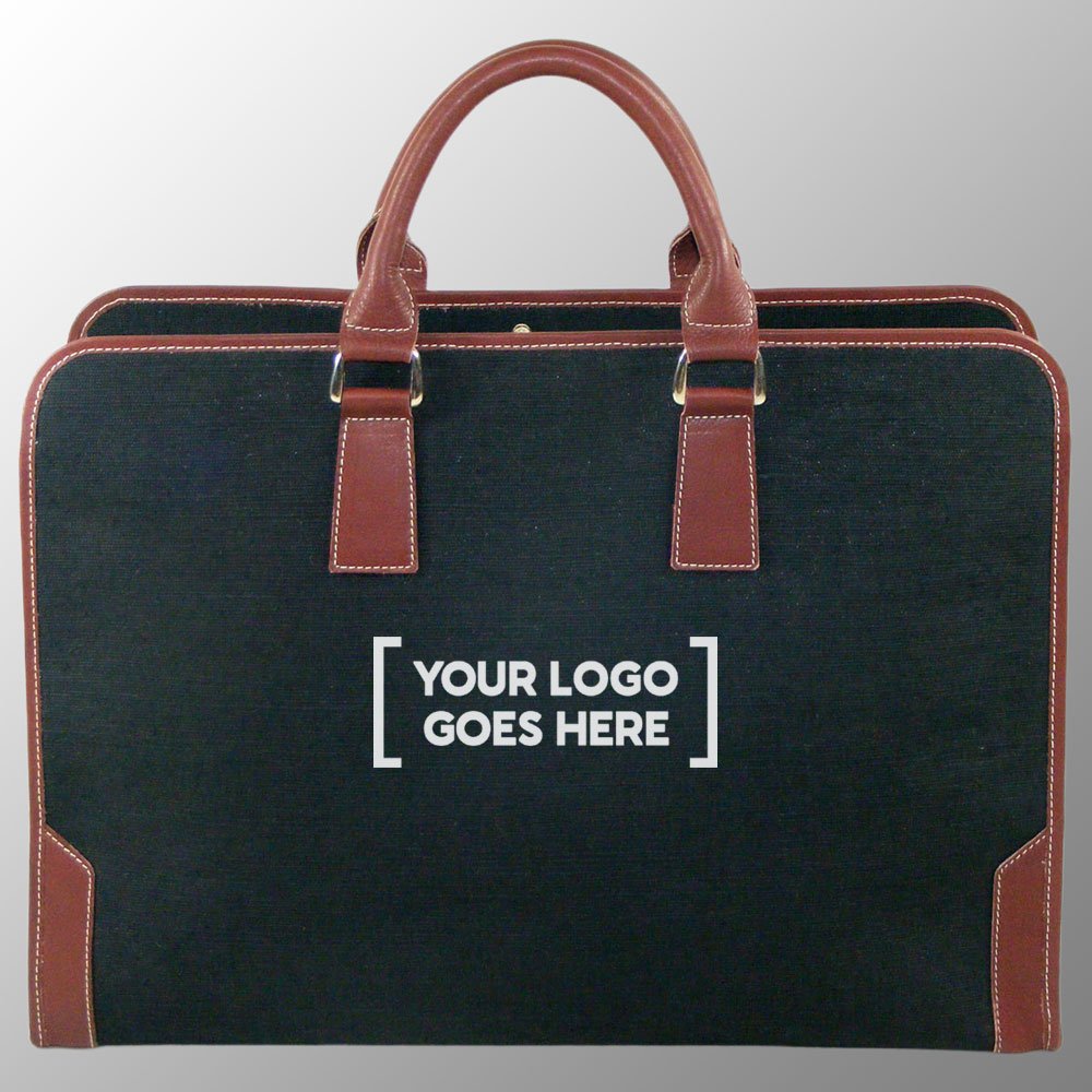 Luxury Jute Cotton Leather Portfolio