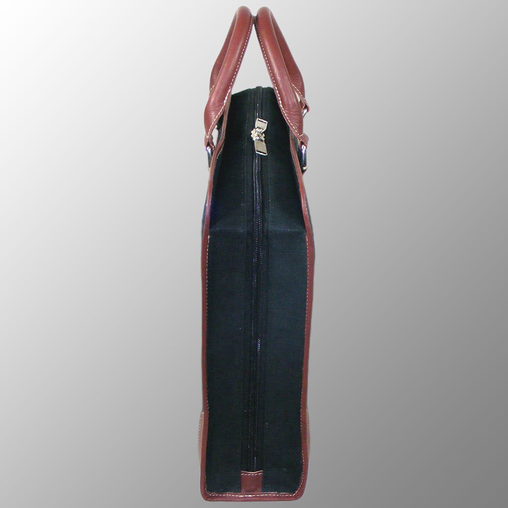 Luxury Jute Cotton Leather Portfolio