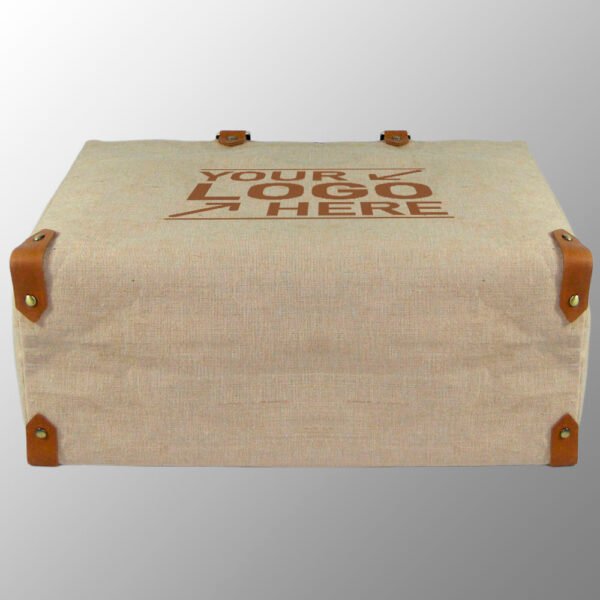 Juco Leather Bag - made from Natural Jute Cotton Fabric with lamination