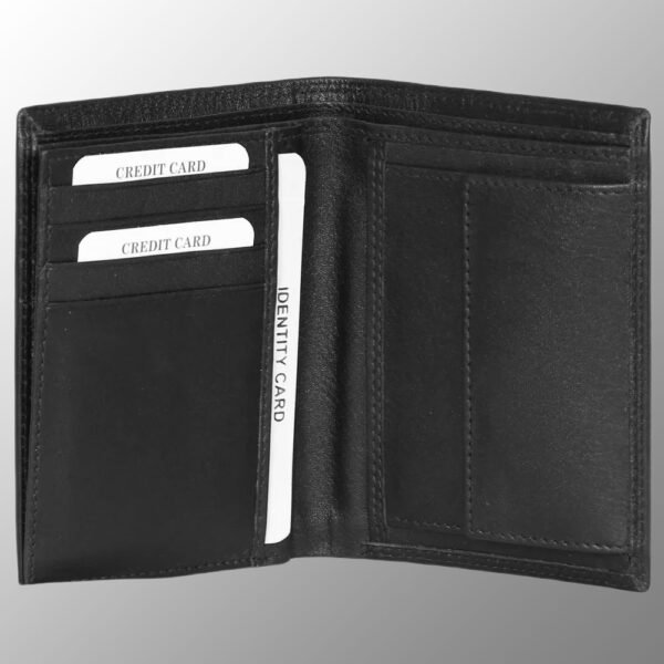 Genuine Nappa Leather Credit Card Wallet # S5741P made from Cow Leather with multiple card and currency slots