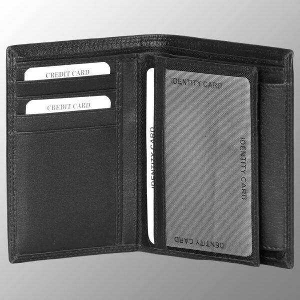 Genuine Nappa Leather Credit Card Wallet # S5741P made from Cow Leather with multiple card and currency slots