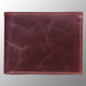 design and buy custom engraved real Brown VT leather wallet with multiple card and currency slots online