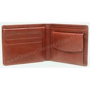 RFID protected leather wallet