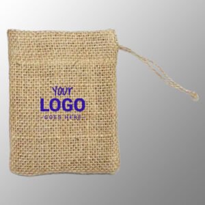 small jute drawstring pouch