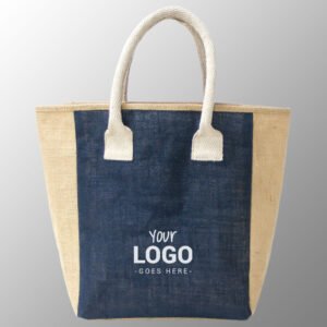 jute bag with cotton handles